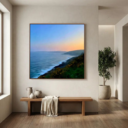 Maenporth Coast Path Square Canvas