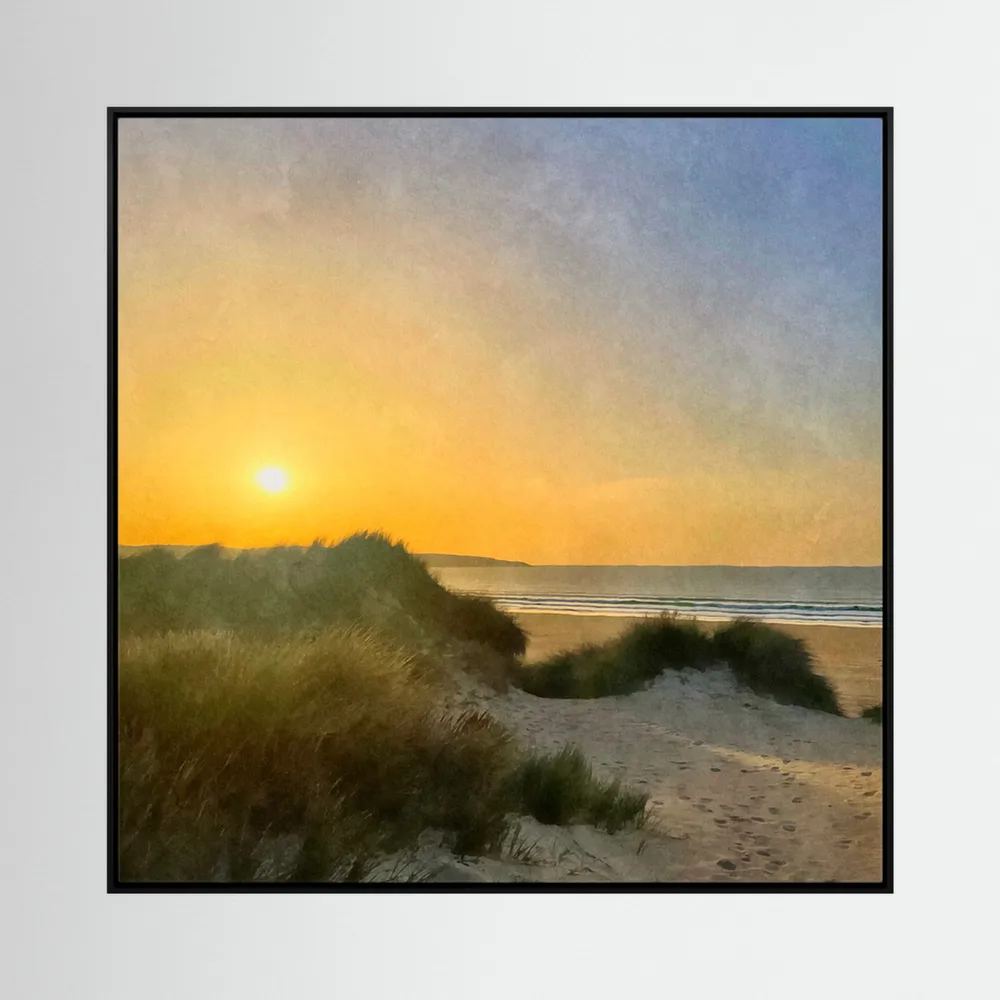 Hayle Dunes Sunset Square Canvas