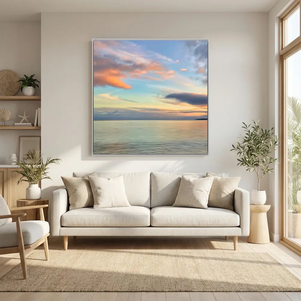Gylly Beach Evening Square Canvas