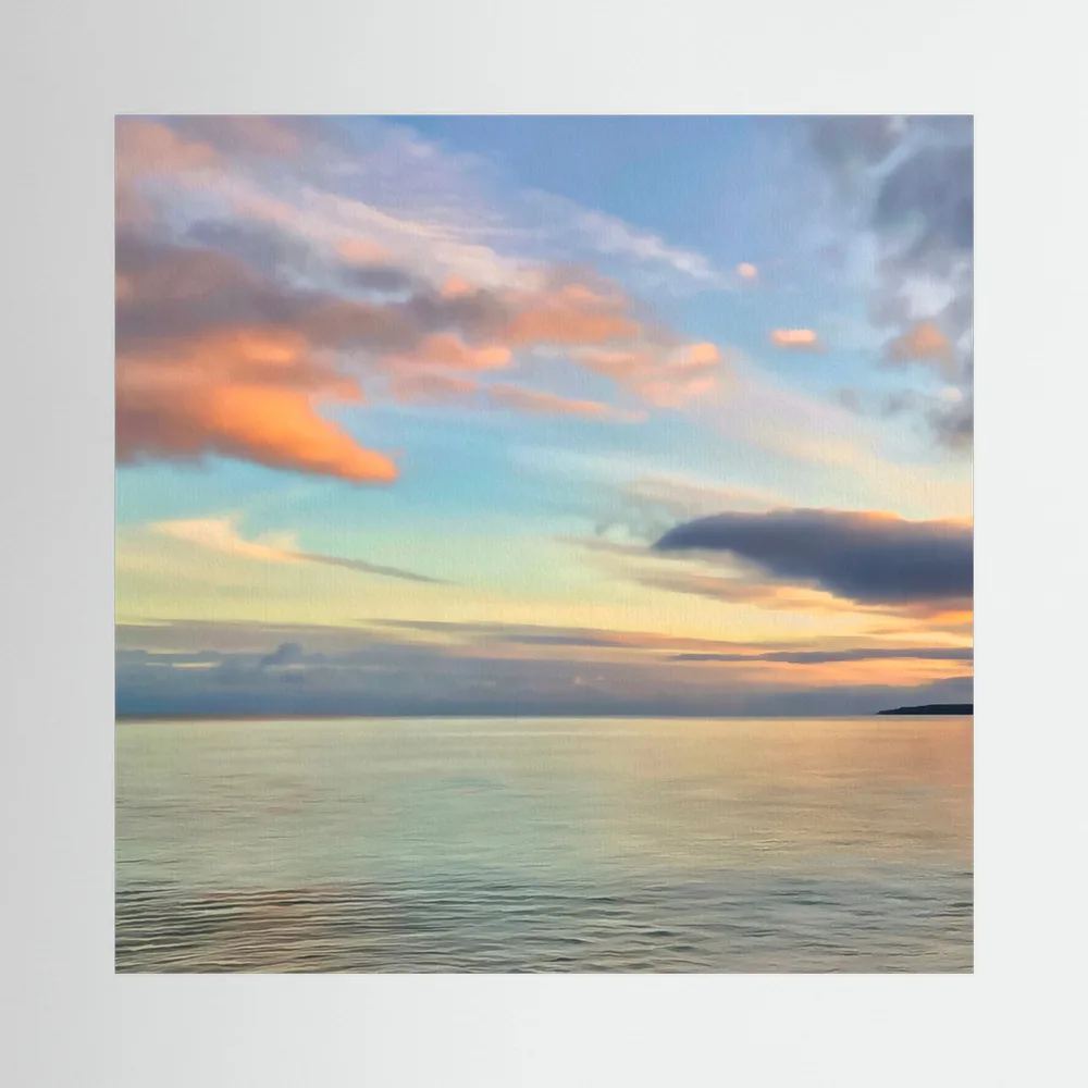 Gylly Beach Evening Square Canvas