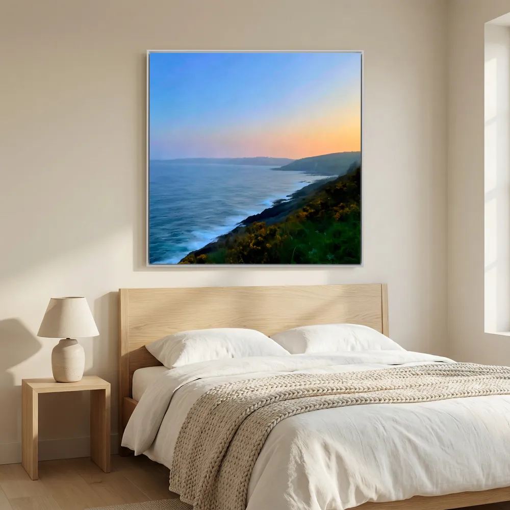 Maenporth Coast Path Square Canvas
