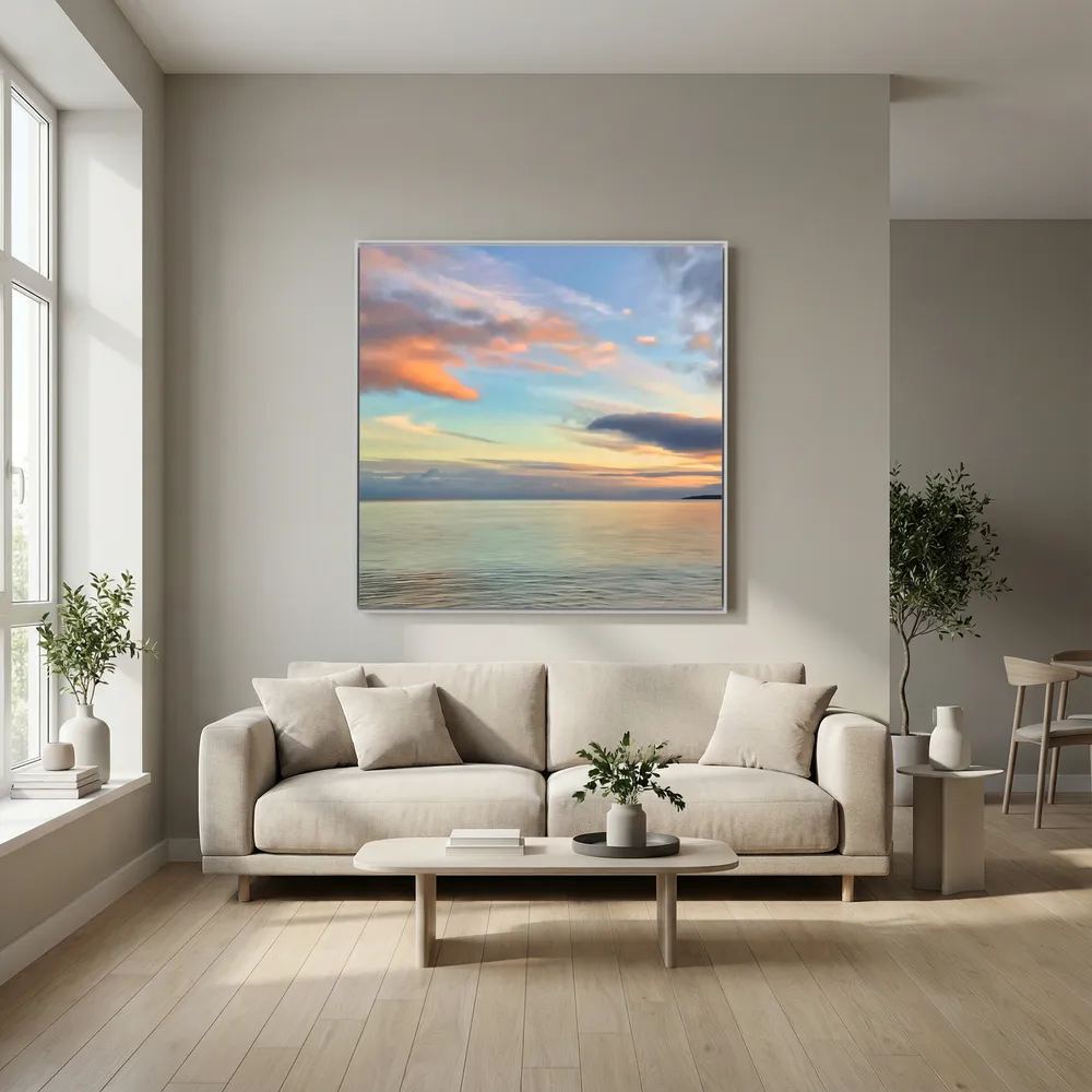 Gylly Beach Evening Square Canvas