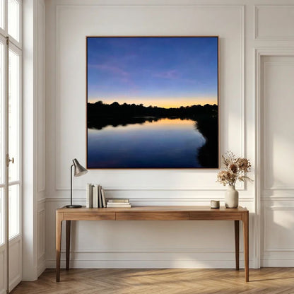 Late Evening at Swanpool Lake Square Canvas