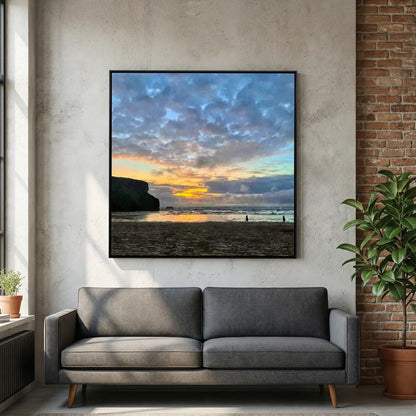 Mawgan Porth Sunset Square Canvas