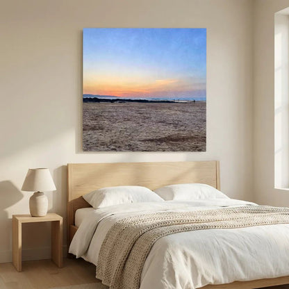 Sunset at Hayle Towans Square Canvas