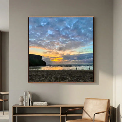 Mawgan Porth Sunset Square Canvas
