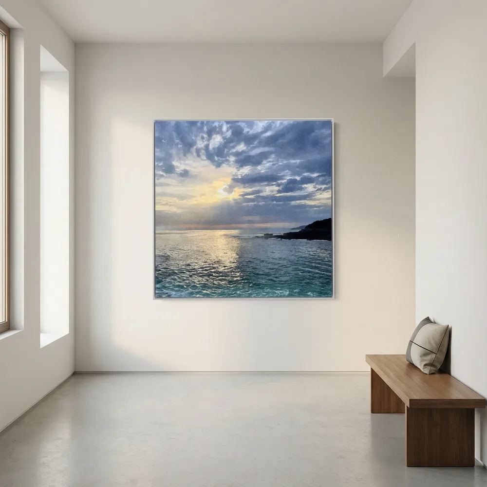 Porthleven Evening Square Canvas