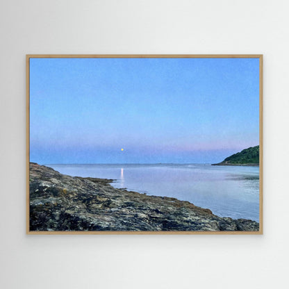 Swanpool Evening Moonrise Canvas Print