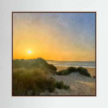 Hayle Dunes Sunset Square Canvas