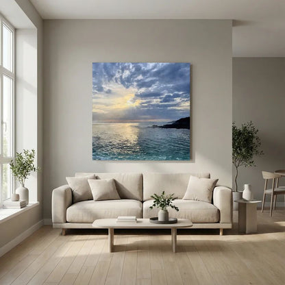 Porthleven Evening Square Canvas