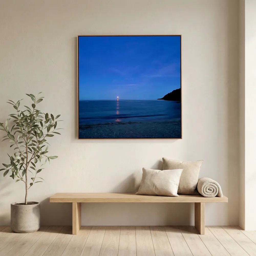 Moonrise at Swanpool Square Canvas