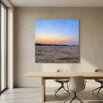 Sunset at Hayle Towans Square Canvas