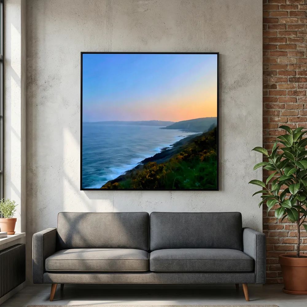 Maenporth Coast Path Square Canvas