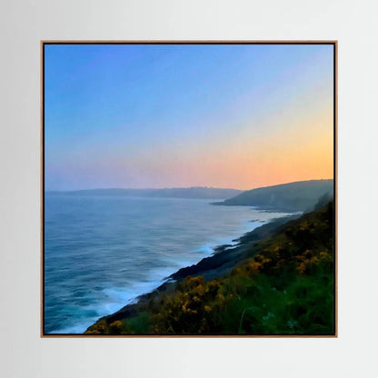Maenporth Coast Path Square Canvas