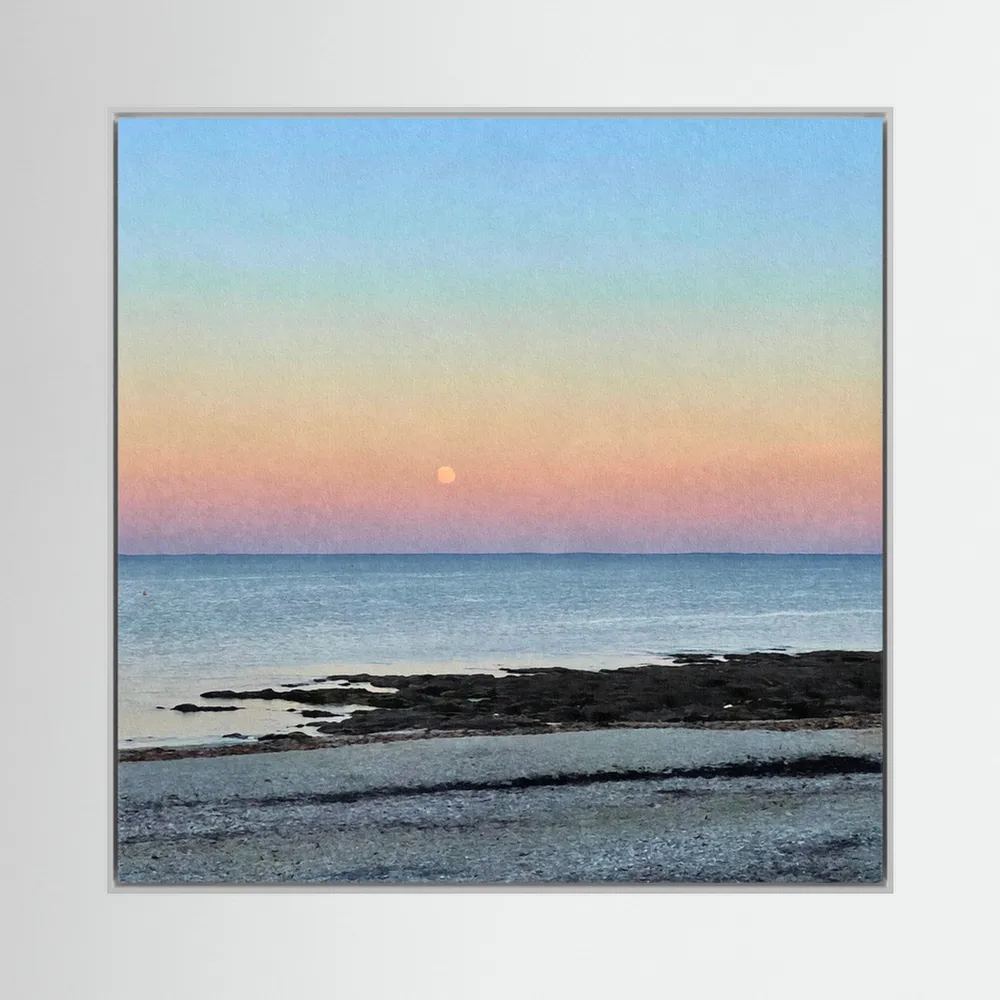 Gylly Beach Moonrise Square Canvas