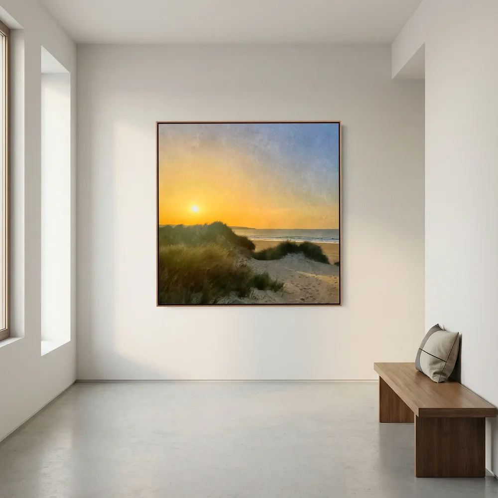 Hayle Dunes Sunset Square Canvas