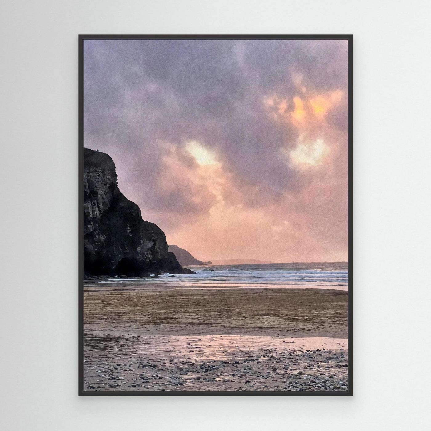 Twilight at Porthtowan Canvas Print