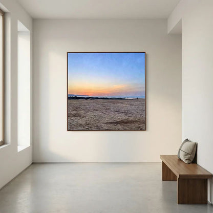 Sunset at Hayle Towans Square Canvas