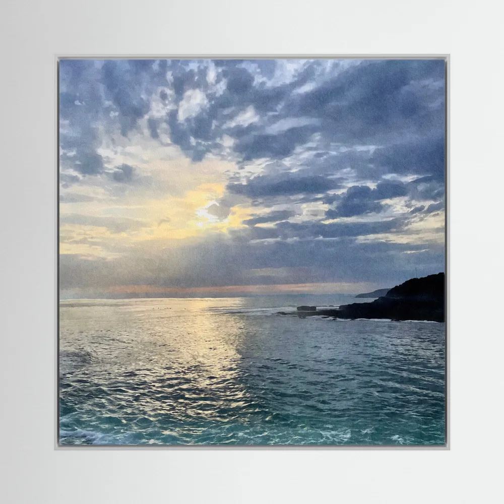 Porthleven Evening Square Canvas