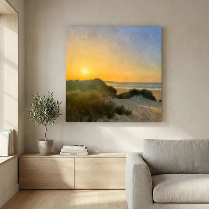 Hayle Dunes Sunset Square Canvas