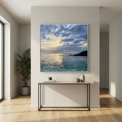 Porthleven Evening Square Canvas
