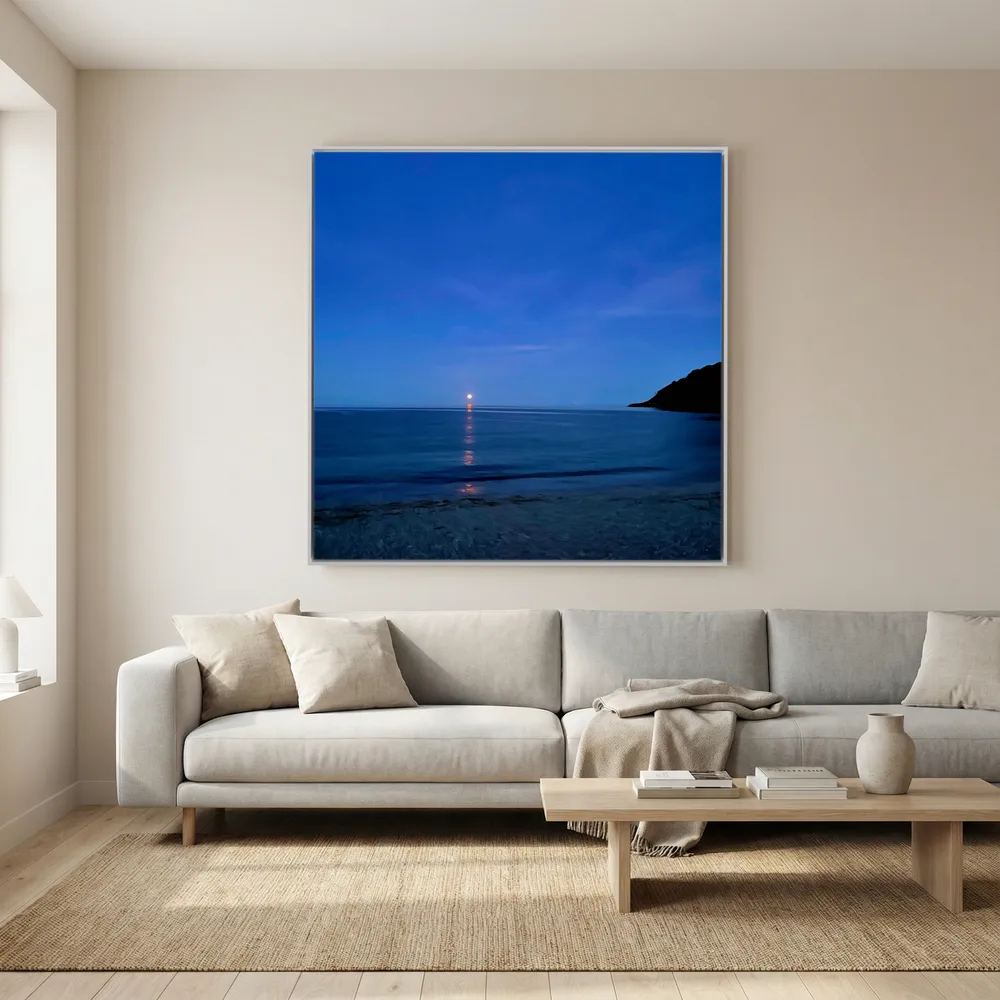 Moonrise at Swanpool Square Canvas