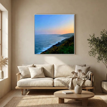 Maenporth Coast Path Square Canvas