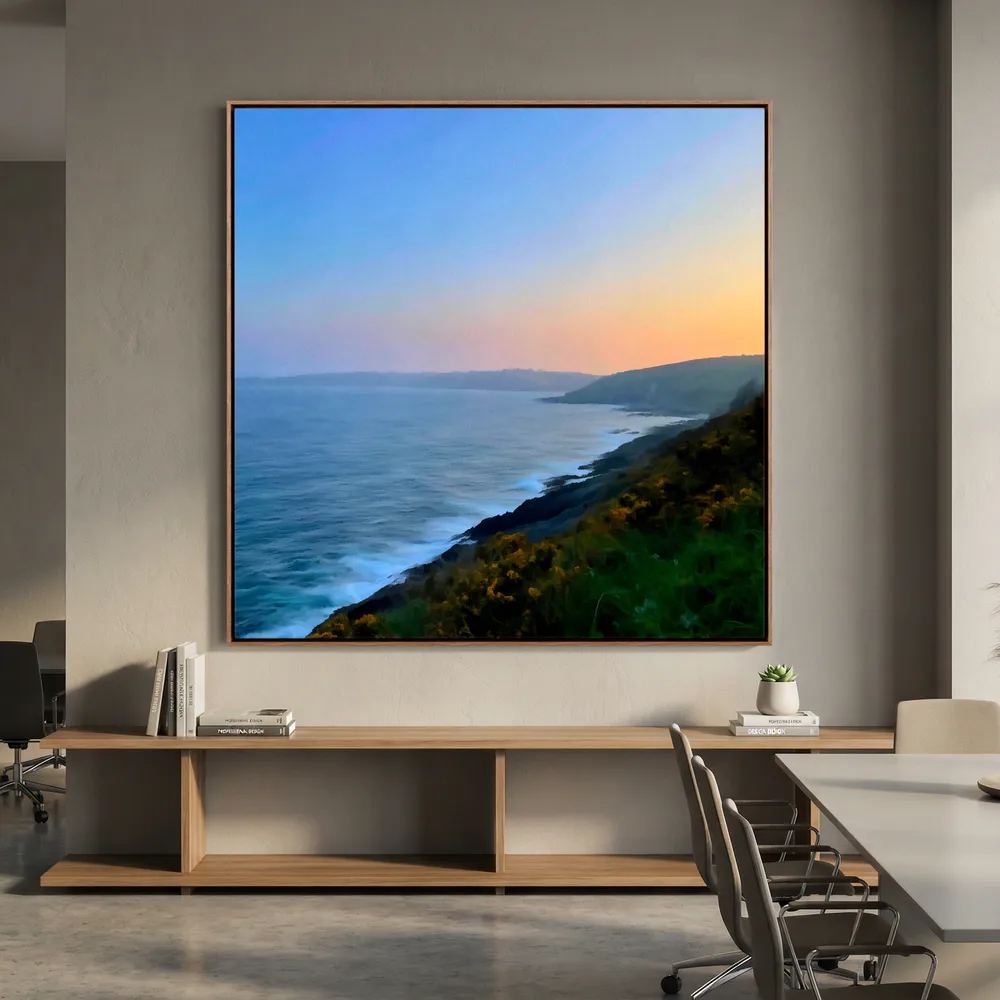 Maenporth Coast Path Square Canvas