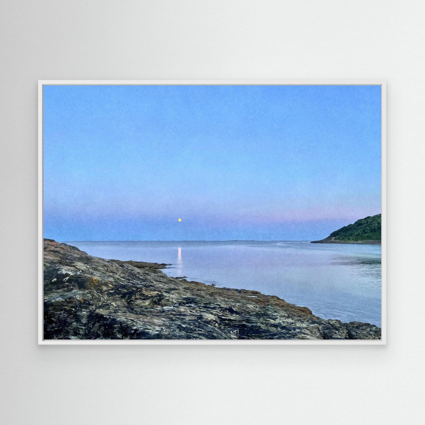 Swanpool Evening Moonrise Canvas Print