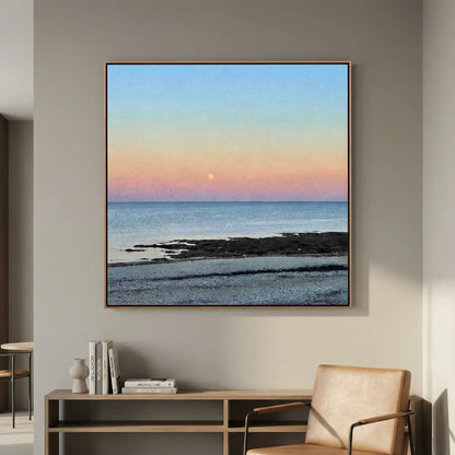 Gylly Beach Moonrise Square Canvas