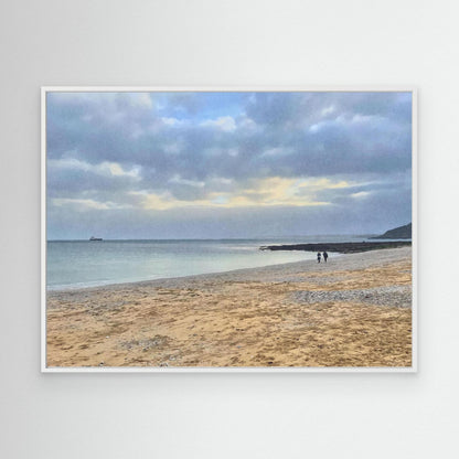 Winter Walk at Gylly Canvas Print