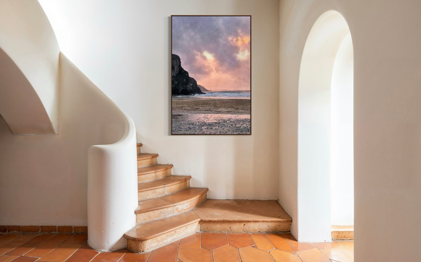 Twilight at Porthtowan Canvas Print
